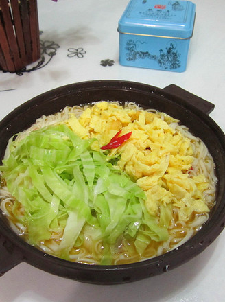 Cabbage Noodles with Diced Egg recipe