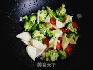 Stir-fried Rice White with Broccoli recipe