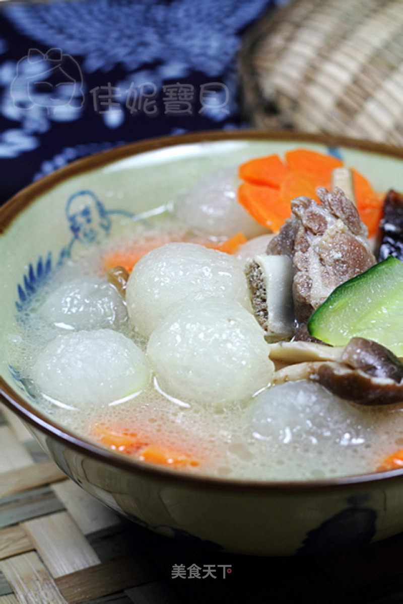 Soup-stewed Pork Ribs with Lychee and Preserved Egg recipe