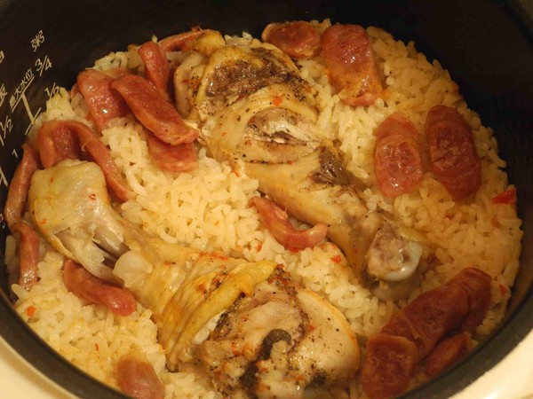 Lazy Version of Chicken Thigh and Sausage Stew with Rice recipe