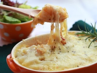 Combination of Chinese and Western-cheese Baked Rice Cake recipe