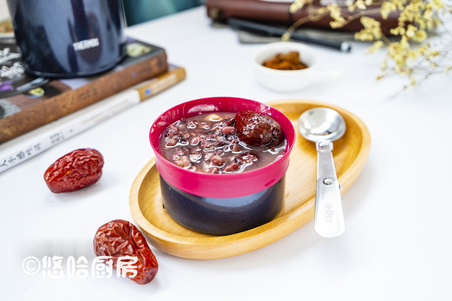 Brown Sugar Black Rice Porridge-braised Beaker Version recipe