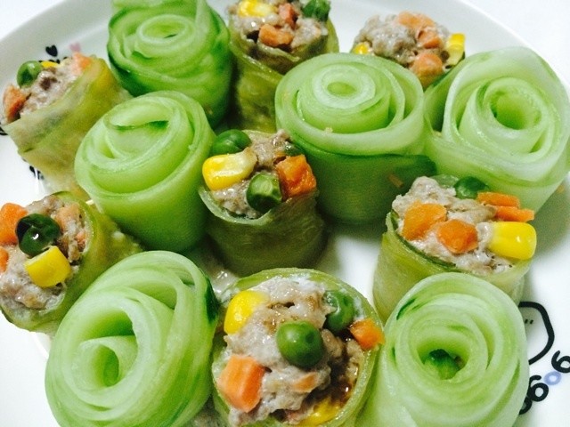 Steamed Cucumber Stuffed Meat-weight Loss and Oil Control 298 Kcal recipe