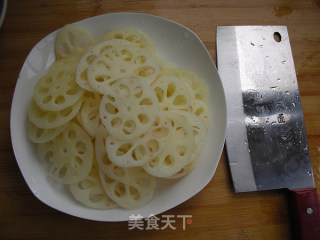 Fried Lotus Root Slices with Pepper recipe