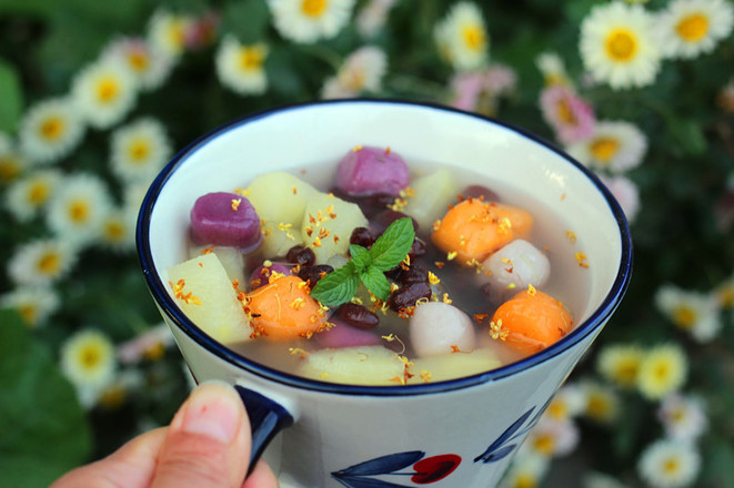 Apple Taro Ball Sweet Soup recipe