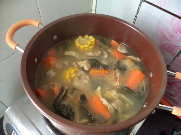 Dried Pork Lung and Vegetable Soup recipe