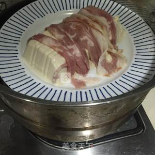 Steamed Tofu with Bacon recipe