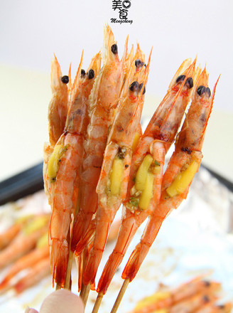 Grilled Shrimp with Garlic Cheese