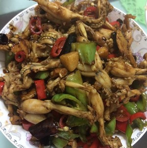 Stir Fried Spicy Frog recipe