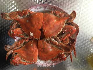 Fried Sea Crab with Ginger and Spring Onion recipe