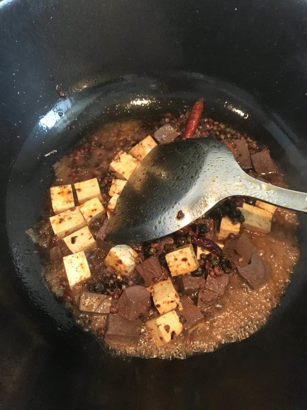 Three Pepper Duck Blood Tofu recipe