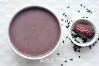 #trust之美#black Rice Apricot Slices and Red Date Paste recipe