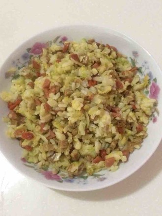 Fried Rice with Cabbage and Egg recipe