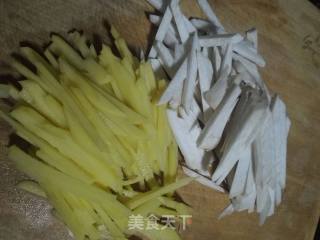Pleurotus Eryngii Fried Potato Shreds recipe