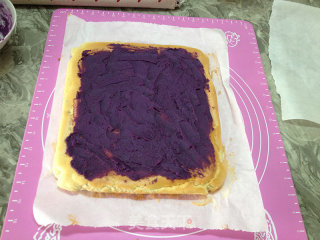 Walnut Purple Sweet Potato Cake Roll recipe