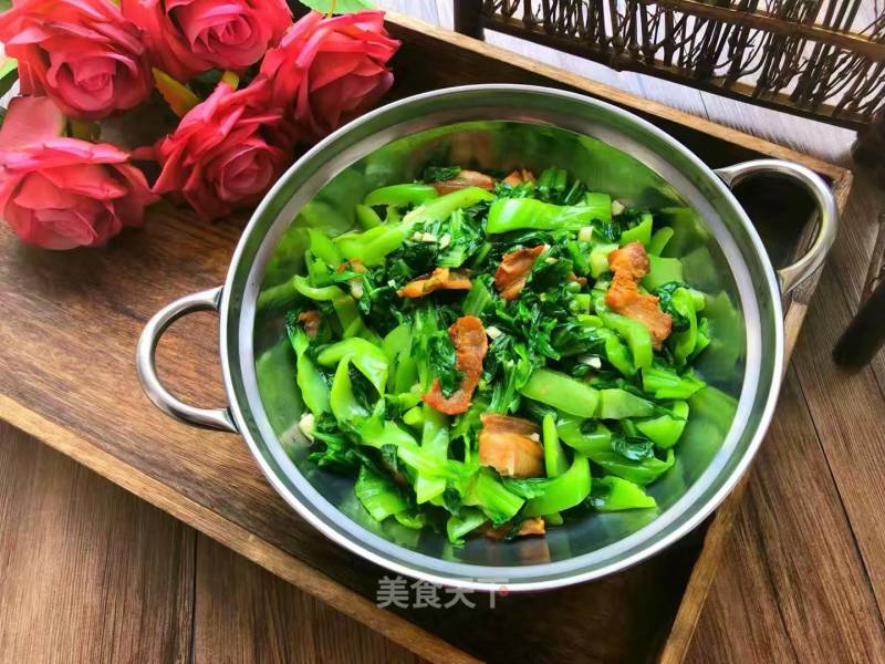 Stir-fried Mustard with Pork Belly recipe