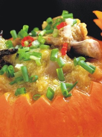 Steamed Pumpkin Cup with Curry Lamb Chop Powder recipe