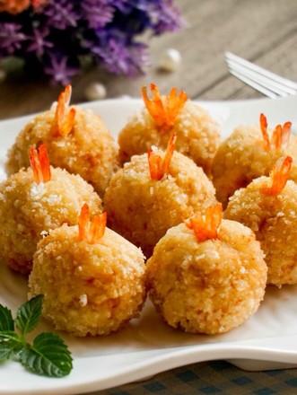 Shrimp Balls with Mashed Potatoes