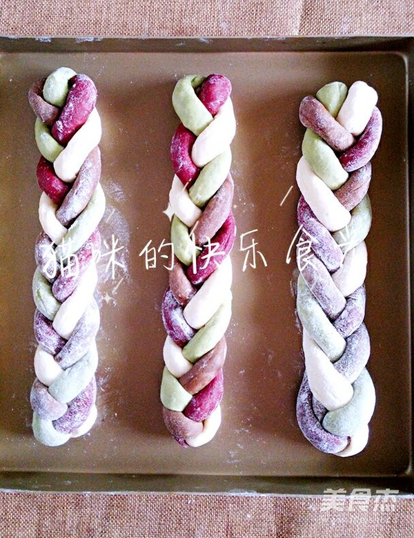 Four-color Braided Bread recipe