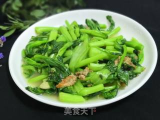 Stir-fried Choy Sum with Oil Dumpling recipe