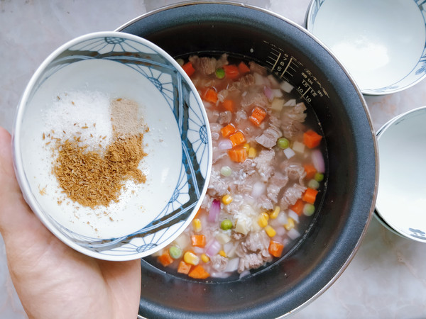 Carrot and Lamb Braised Rice recipe
