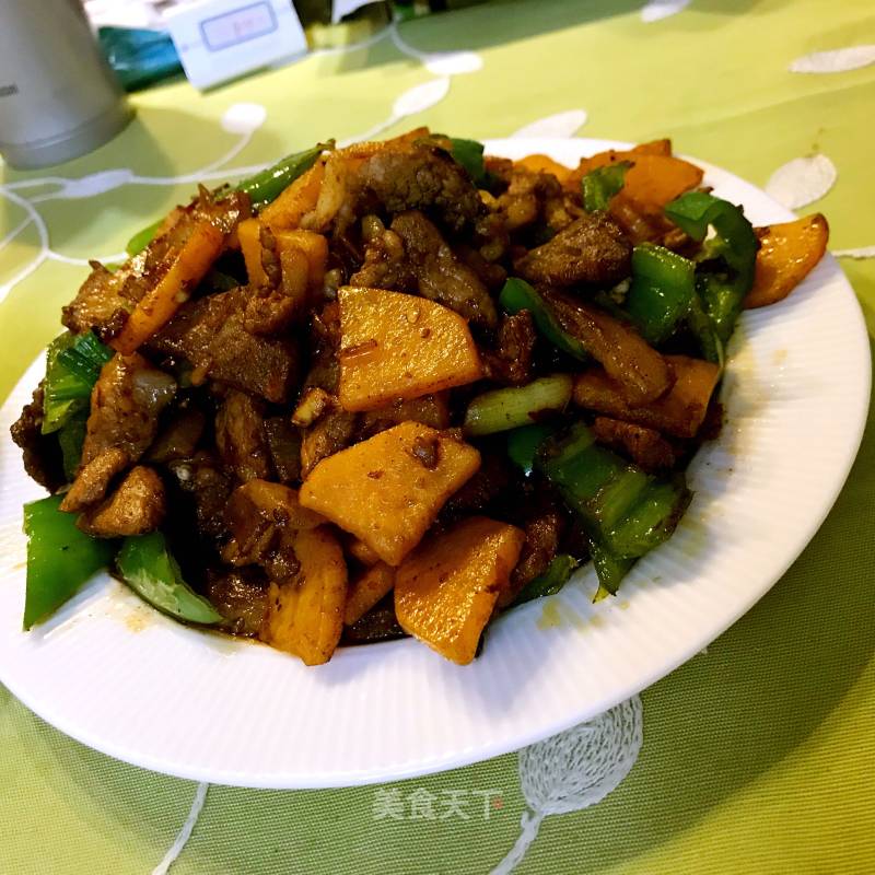 Fried Pork with Sweet Potato Chips recipe