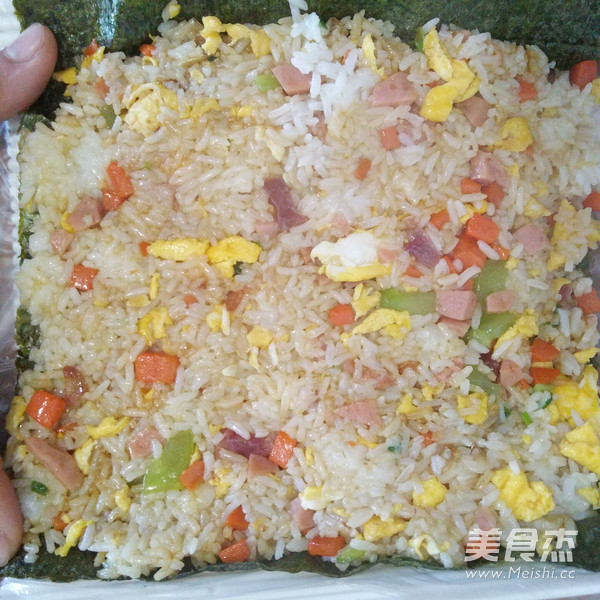 Seaweed Wrapped Fried Rice recipe