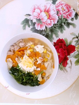 Pumpkin Noodles in Soup Vegetables recipe