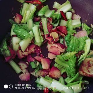 Stir-fried Bacon with Chinese Cabbage recipe