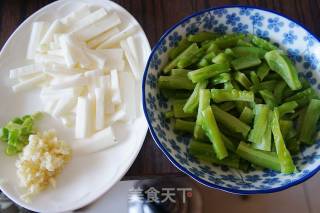 Yam Bitter Gourd Strips recipe