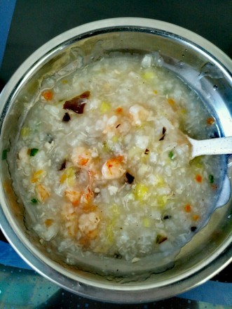 Shrimp and Chicken Mince Casserole Congee recipe