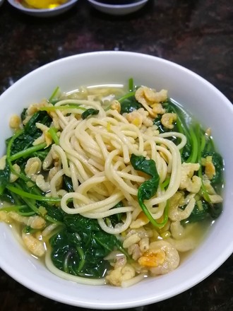 Breakfast in Three Minutes~~ Shrimp and Vegetable Noodle Soup