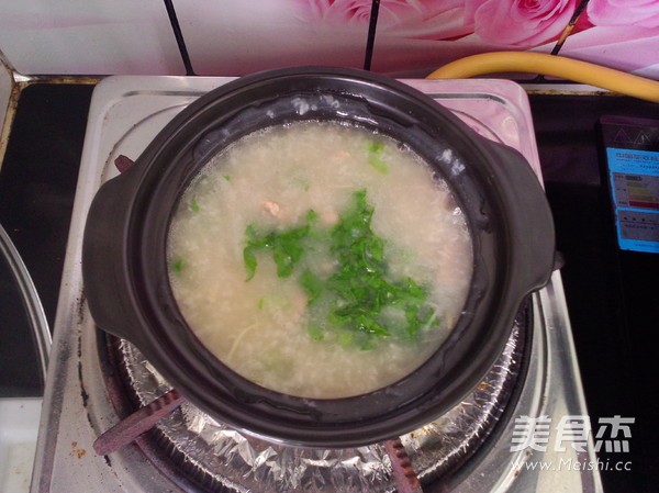 Mustard Lean Pork Congee recipe