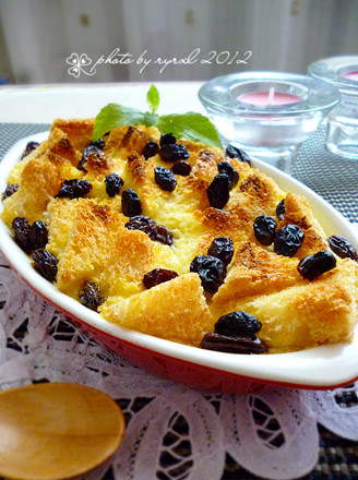 Black Raisin Bread Pudding recipe