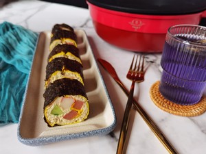 🔥guan Xiaotong Same Style‼ ️low-calorie Rice-free Sushi. Maxim Non-stick Pan recipe