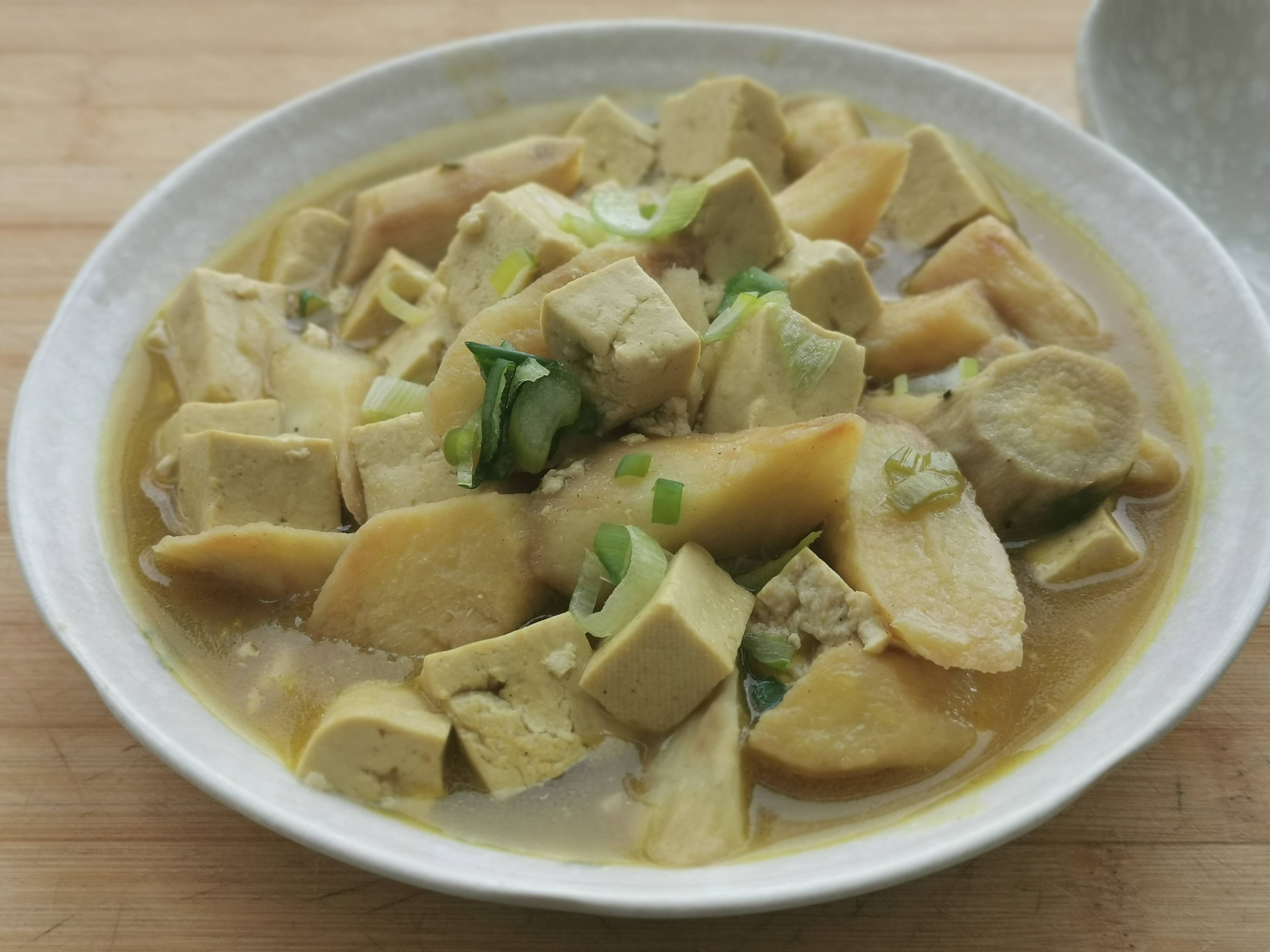 Curry Tofu Stewed with Yam recipe