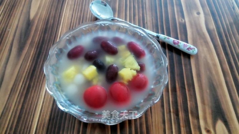 Sweet Soup with Fruit Color Bean Balls recipe