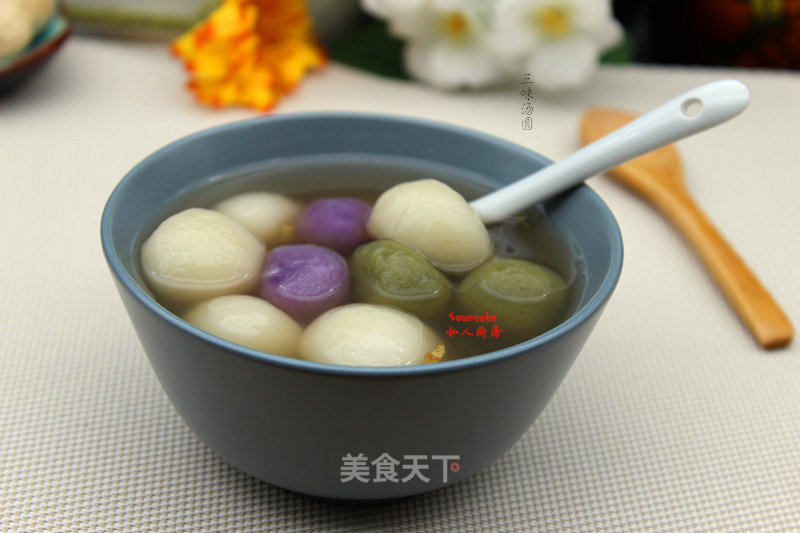 Three Flavor Glutinous Rice Balls recipe