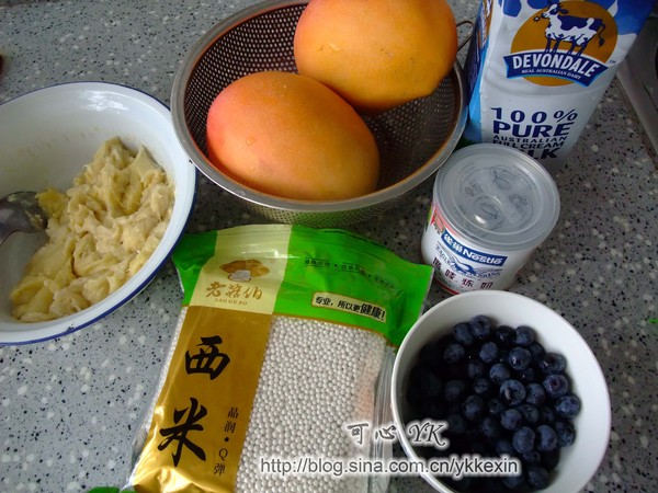 Mango Blueberry Sago recipe