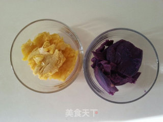 Purple Sweet Potato and Red Bean Cake recipe