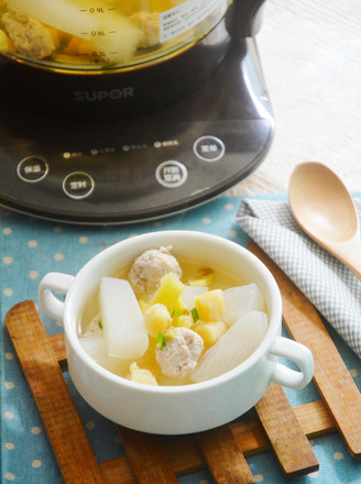 Scallop and Carrot Meatball Soup recipe