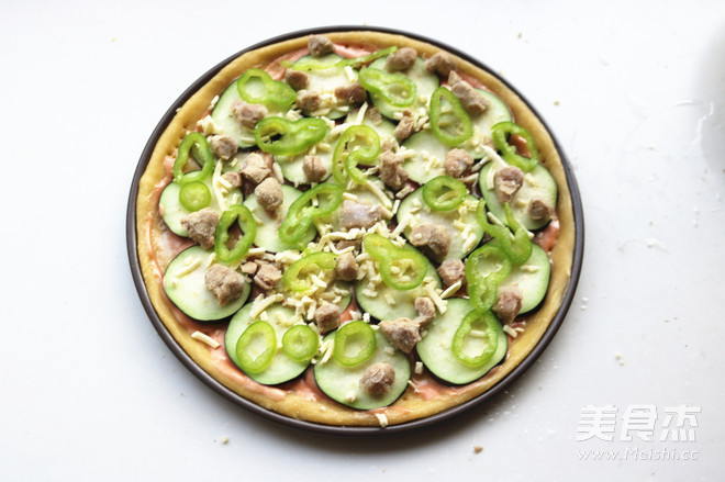 Eggplant and Green Pepper Pizza recipe