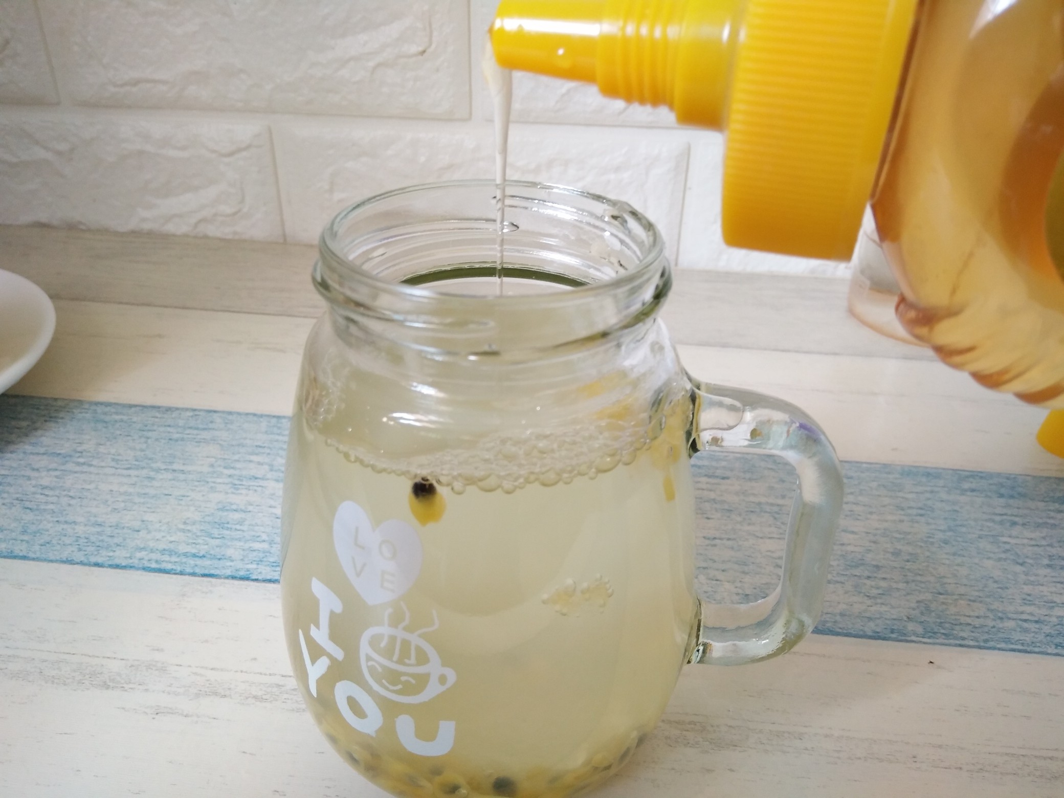 Passion Fruit Mint Honey Water recipe