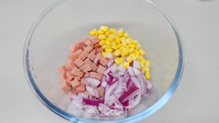 Salad Corn Ham Rye Oatmeal recipe