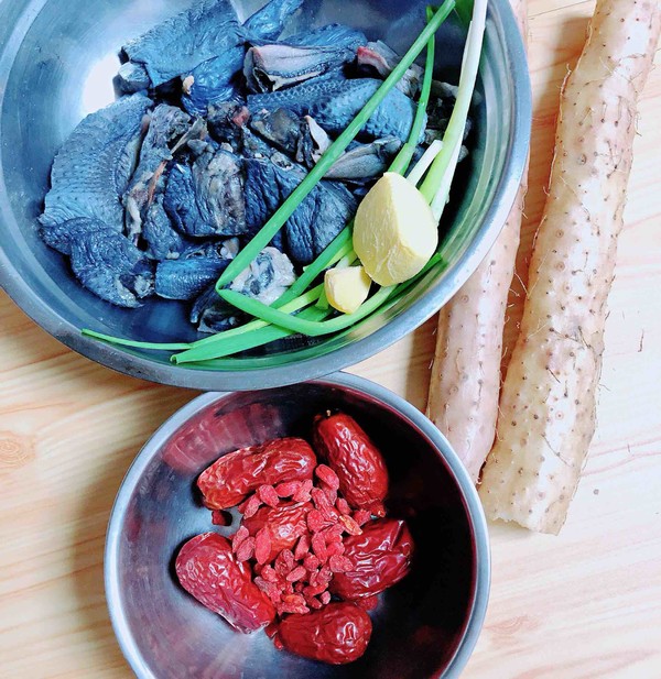 Nourishing Black Chicken Yam Soup recipe