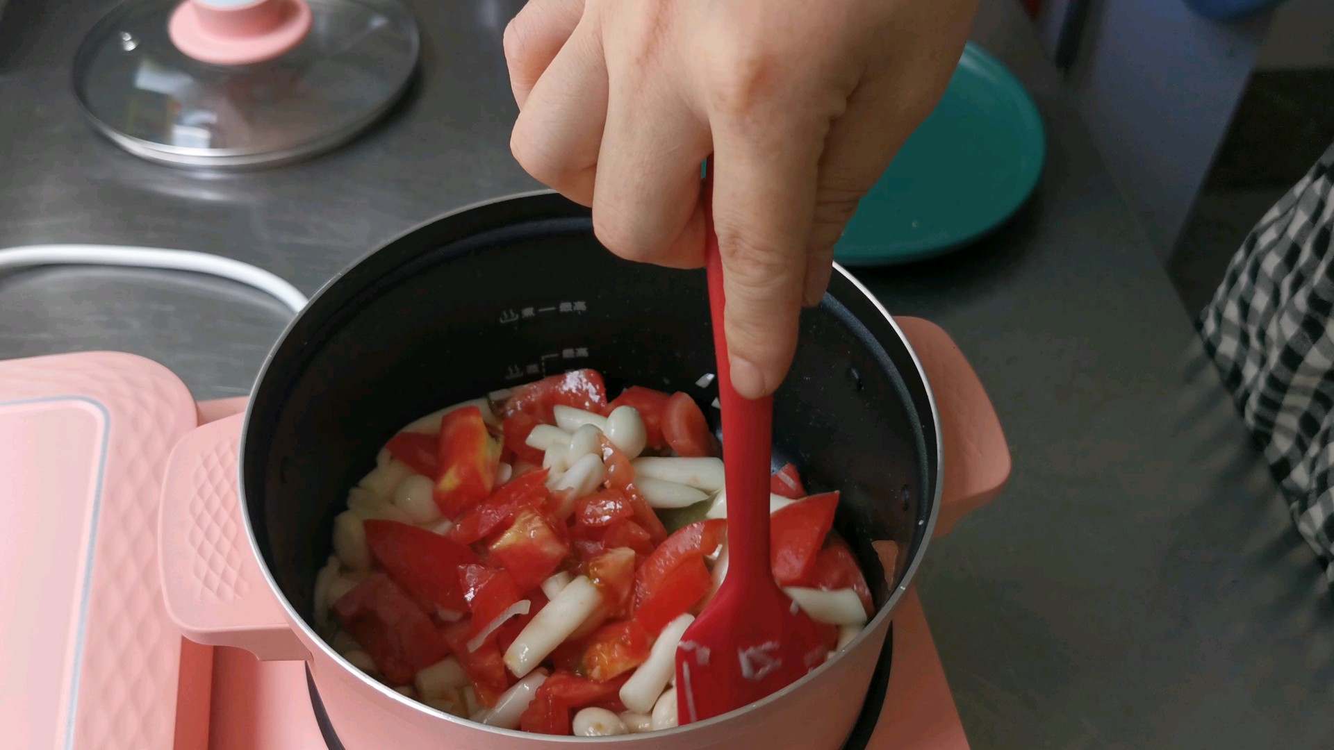 Seafood Mushroom Tomato Egg Drop Soup recipe