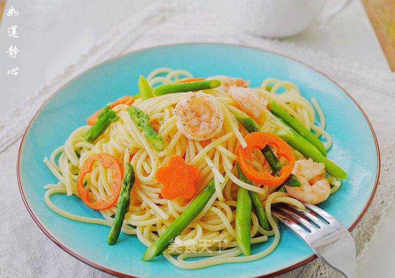 Shrimp and Asparagus Pasta