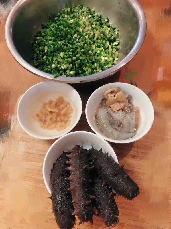 Leek and Sea Cucumber Dumplings recipe