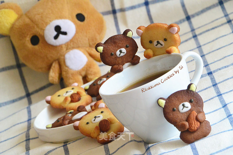 #aca烤明星大赛# Rilakkuma Cup Yuanzi/hug Almond Biscuits recipe