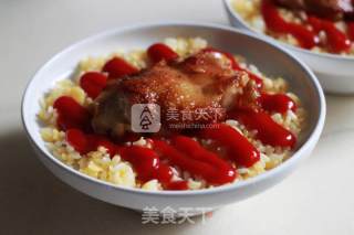 Chicken Chop Tomato Egg Baked Rice recipe